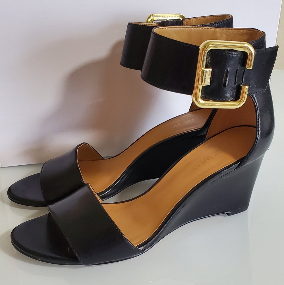 Nine West Narcissus Black Sandals 6.5